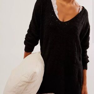 Free People C.O.Z.Y Pointelle Pullover